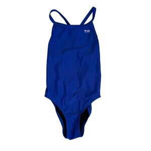 TYR Women's TYReco Solid Diamondback One-Piece Swimsuit Royal Blue Size 28 / S